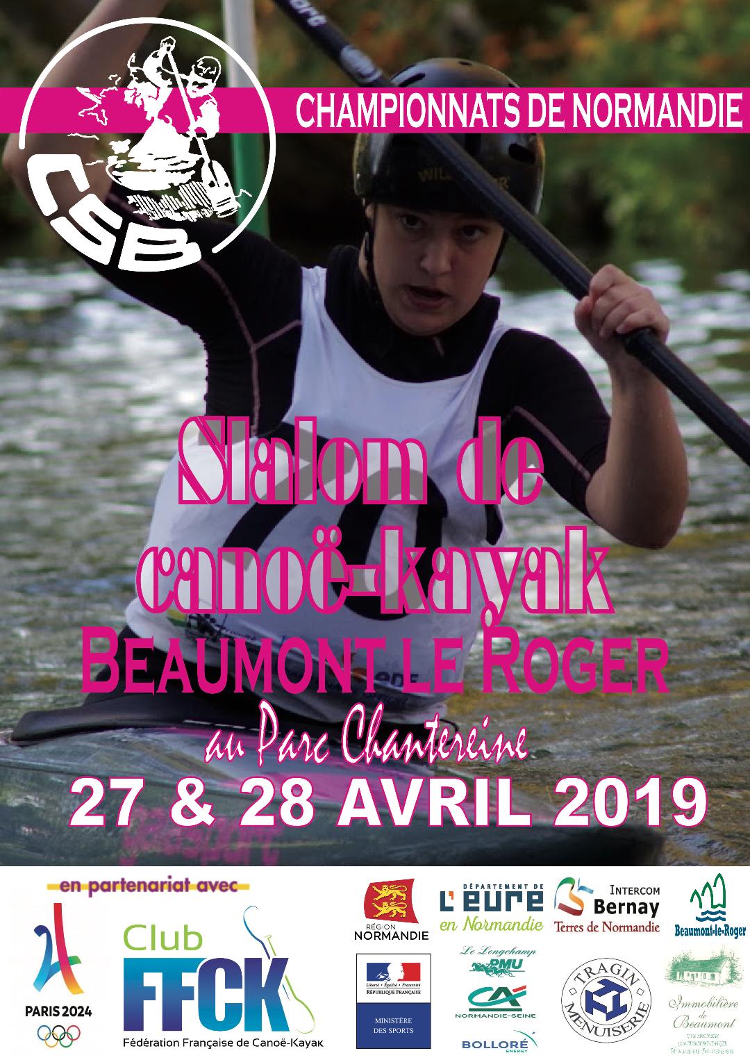 affiche Championnat de Normandie slalom 2019